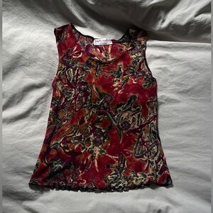 Red and black vintage tank top